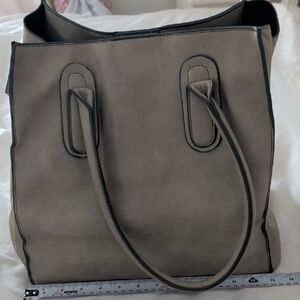 JustFab Chic Taupe Tote Bag